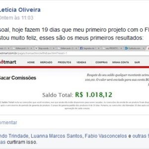 R$ 1.018,12 em 40 Dias Estudando o Fórmula Negócio Online – Bate Papo com Letícia Oliveira